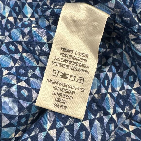 Robert Graham Octavian Classic Fit Button Down Shirt - Blue XL - Picture 7 of 11